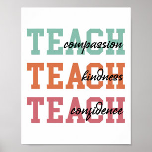 Black History Month Teach Compion Kindness Confide Poster