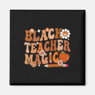 Black History Month Teacher Groovy Black Teacher M Magnet