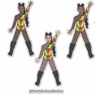 Black History Month Tri Color Dancers