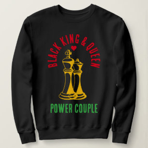 Black History Month VALENTINE King Queen Chess Sweatshirt