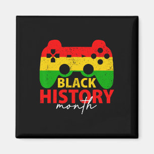 Black History Month Video Game Lover Gamer Kids Bo Magnet