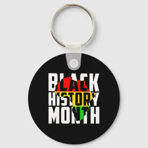Black History Month Vintage Melanin Pride African Keychain