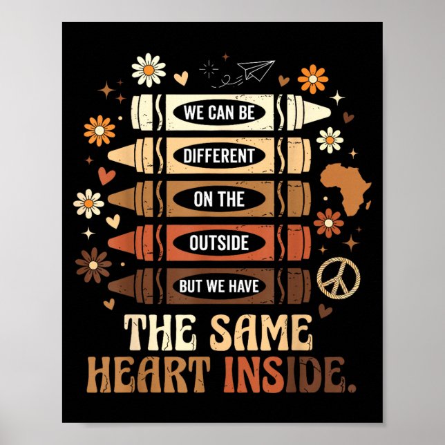 Black History Month We Have Same Heart Inside Teac Poster (Front)