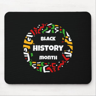 Black History Month With African Map Flag For Afro Mouse Pad