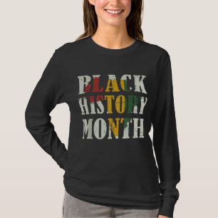 Black history month with african map flag for afro T-Shirt