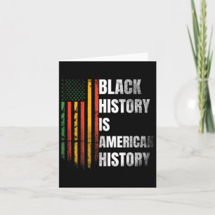 Black History Month Women African American Flag Bl Card