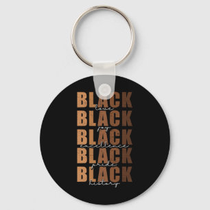 Black History Month Women Black Love Melanin Junet Keychain