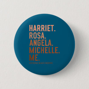 Black history month women leaders excellence rosa 2 inch round button