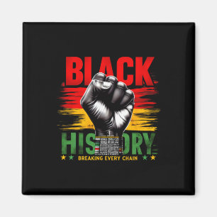 Black History Month Women Men Breaking Every Chain Magnet