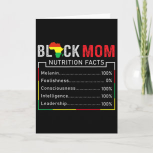 Black History Mothers Day Melanin African American Card