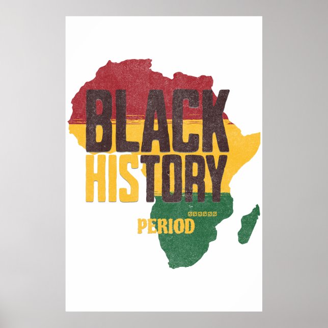 Black History Period Africa Map Homeschool Familie Poster (Front)