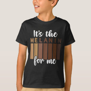Black History Pride Melanin African American Men W T-Shirt