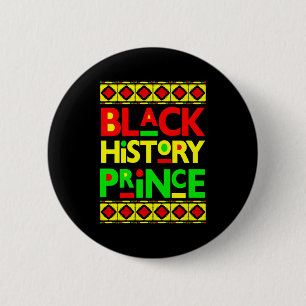 Black History Prince Melanin Boy Son Bruh Brown Sk 2 Inch Round Button