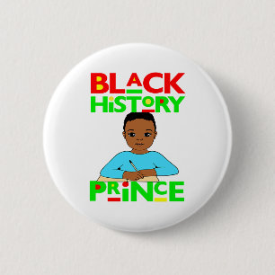 Black History Prince Melanin Boy Son Bruh Brown Sk 2 Inch Round Button