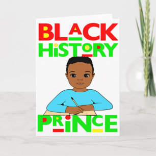 Black History Prince Melanin Boy Son Bruh Brown Sk Card