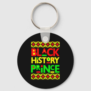 Black History Prince Melanin Boy Son Bruh Brown Sk Keychain