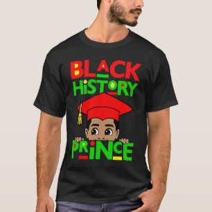 Black History Prince Melanin Boy Son Bruh Brown Sk T-Shirt
