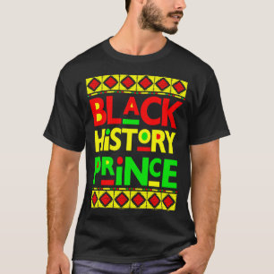 Black History Prince Melanin Boy Son Bruh Brown Sk T-Shirt