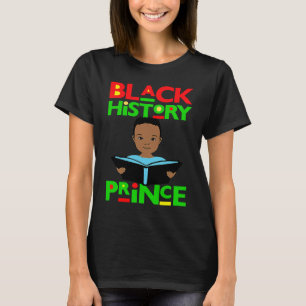 Black History Prince Melanin Boy Son Bruh Brown Sk T-Shirt