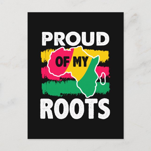 Black History Proud of My Roots Postcard (Front)