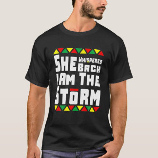 Black History Pyjamas Afro She Whispered Back I Am T-Shirt