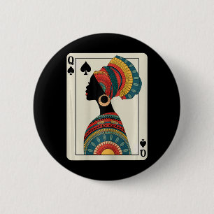 Black History Queen Melanin African American Junet 2 Inch Round Button