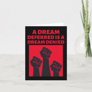 Black History Quote Black Power Raised Fists Card