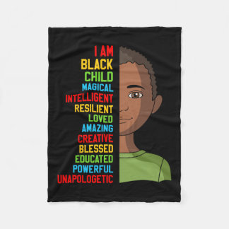 Black History S Kids Im Black Child Month Boy Todd Fleece Blanket