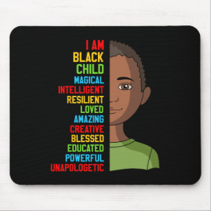 Black History S Kids Im Black Child Month Boy Todd Mouse Pad
