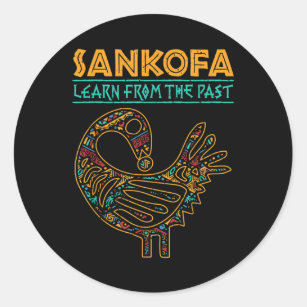 Black History Sankofa African Bird Junenth Classic Round Sticker