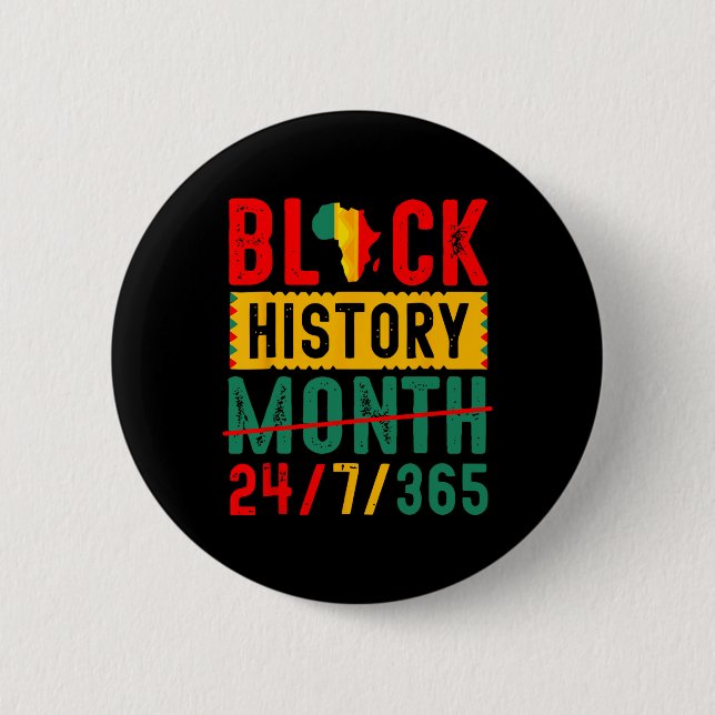Black History T Shirts Black History Month Shirt 2 Inch Round Button (Front)