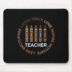 Black History Teacher Teach Love African American  Mouse Pad
