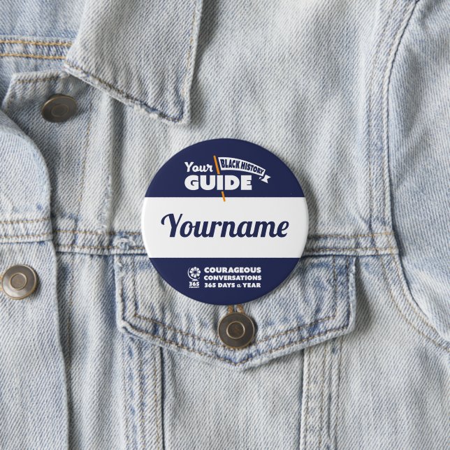 Black History Tour Guide Name Button (In Situ)