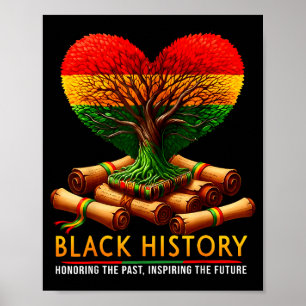 Black history tree roots honoring the past poster