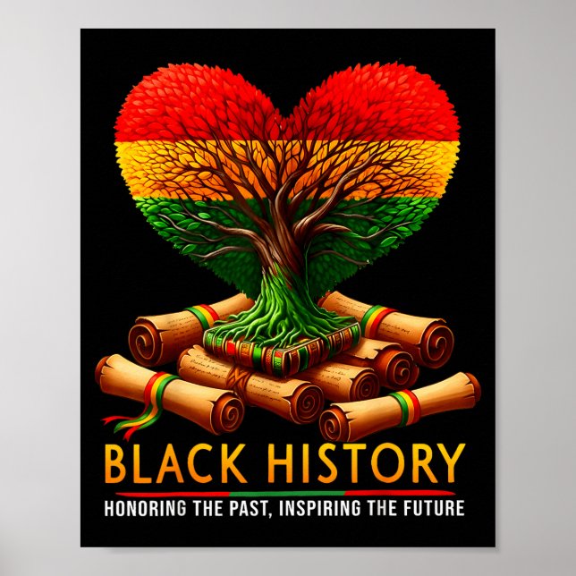 Black history tree roots honoring the past poster (Front)