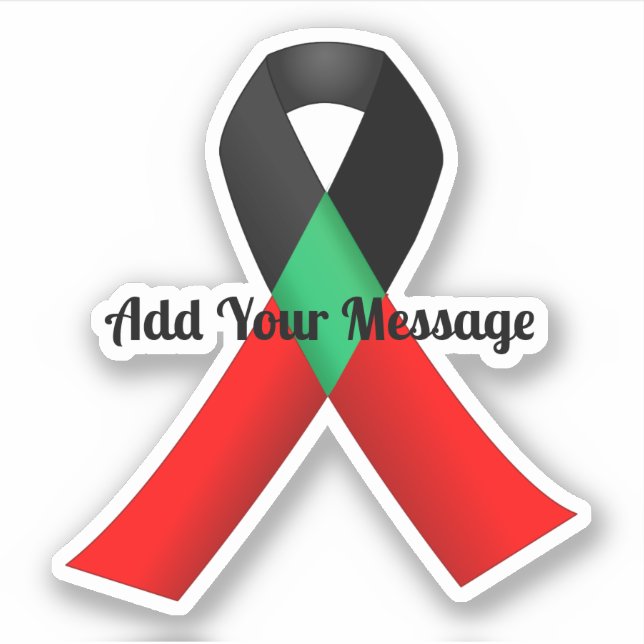 Black HIV/AIDS Awareness Ribbon (Front)