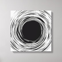 Black Hole abstract black and white design