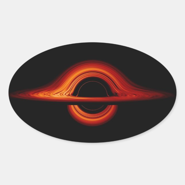 Black Hole Accretion Disc Oval Sticker (Front)