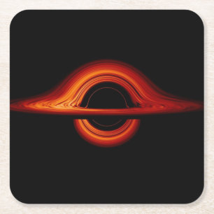 Black Hole Accretion Disc Square Paper Coaster