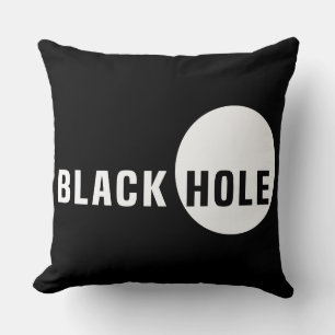 Black Hole black Throw Pillow