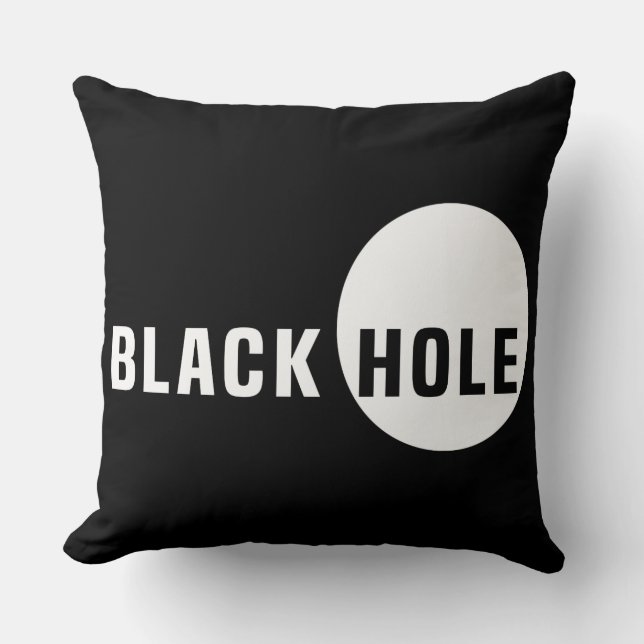 Black Hole black Throw Pillow (Front)