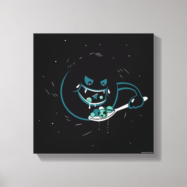 Black Hole Devours Canvas Print (Front)