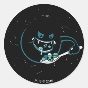 Black Hole Devours Classic Round Sticker