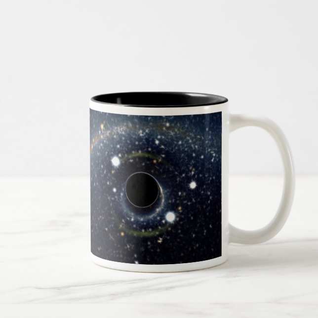 Black Hole Einstein Ring NASA Two-Tone Coffee Mug (Right)
