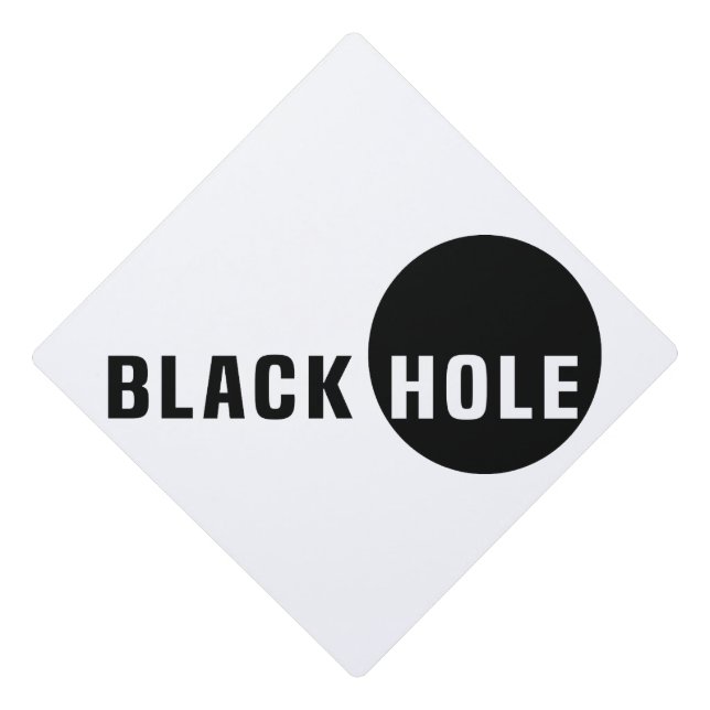 Black Hole Graduation Cap Topper (Front)