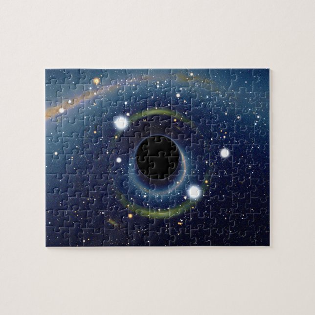 Black hole in front of the Large Magellanic Cloud Jigsaw Puzzle (Horizontal)