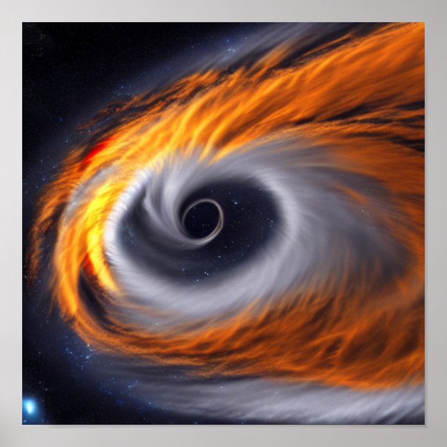 Black Hole in Space Poster (Front)