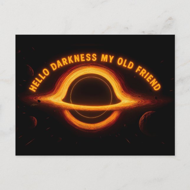 Black Hole Interstellar Conversation Postcard (Front)