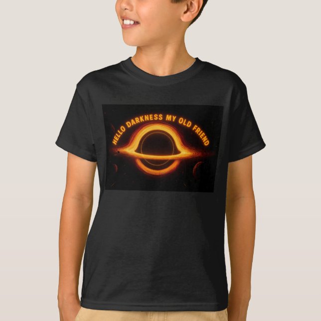 Black Hole Interstellar Conversation T-Shirt (Front)