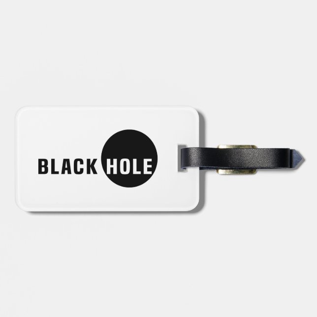 Black Hole Luggage Tag (Back Horizontal)